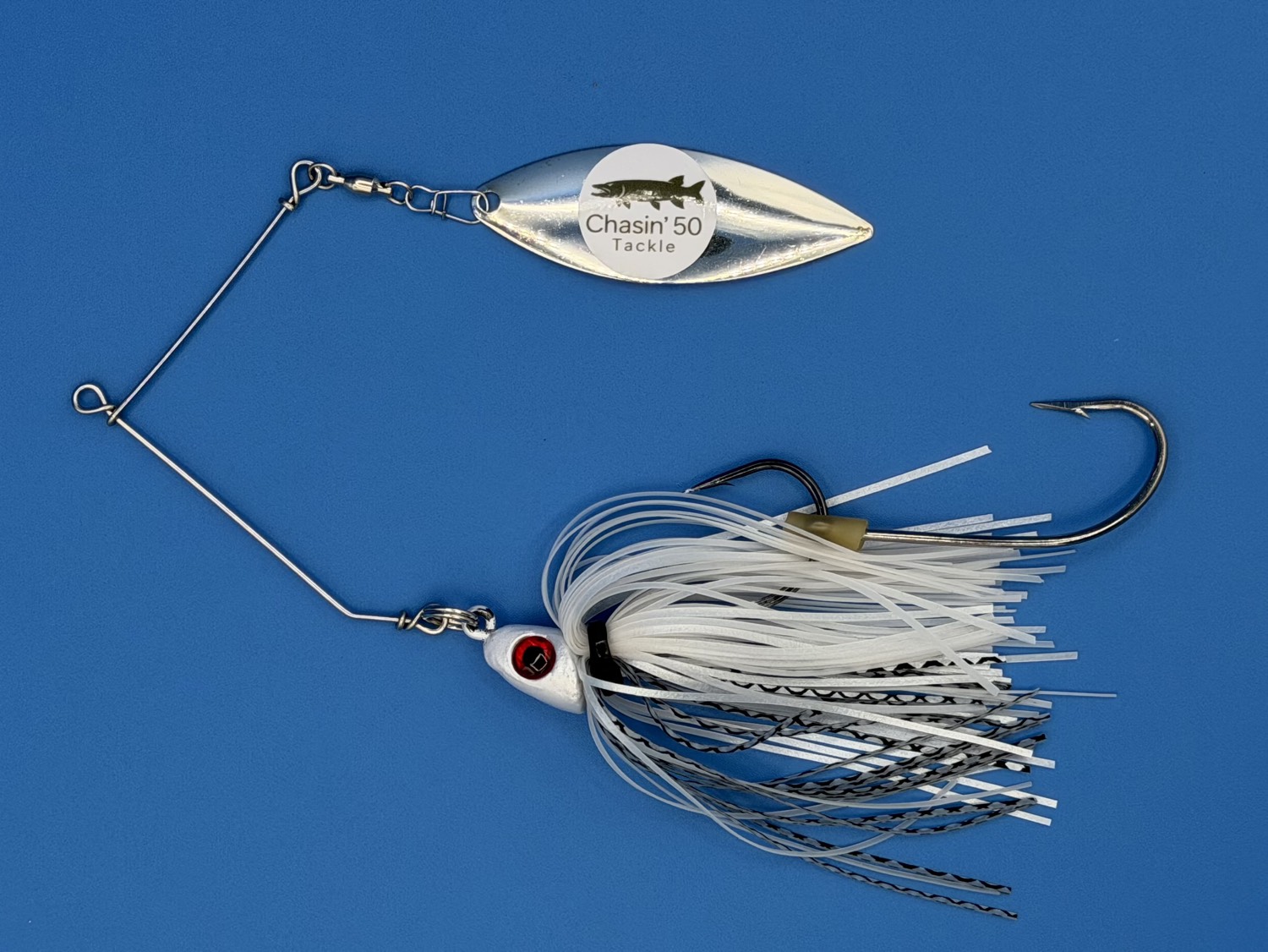 Weed Rig White Shad/Nickel, no weed guard