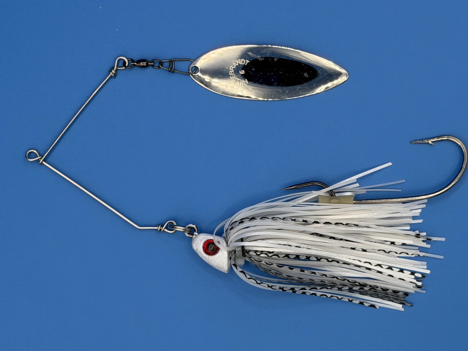 Weed Rig White Shad/Nickel, no weed guard