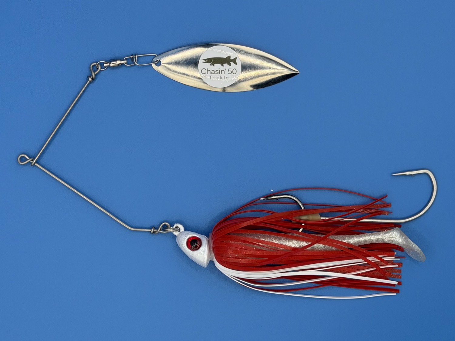 Weed Rig Bleeding Shad/Nickel, no weed guard